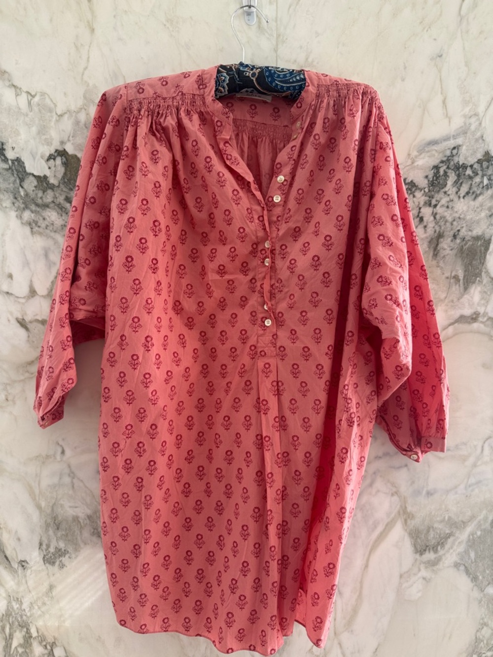 Doen Rose Pink Micro Floral Tunic/Mini dress
